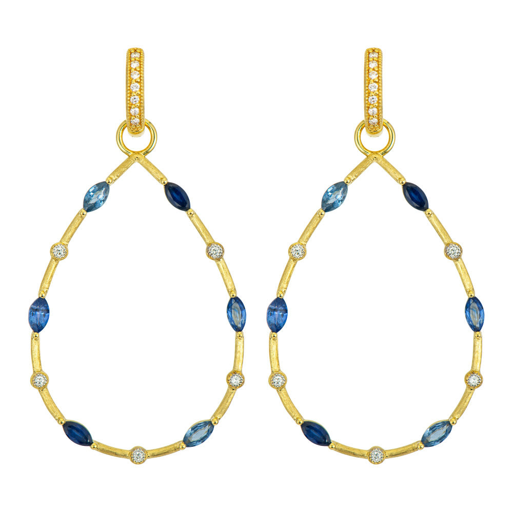 Provence Marquise Sapphire + Diamond Teardrop Earring Frames | .20c18k YG