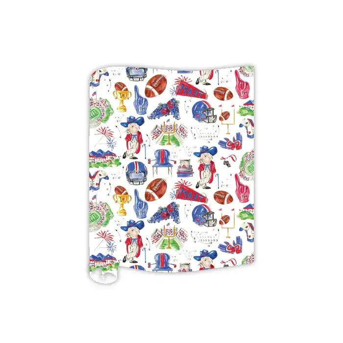 Handpainted Table Runner | Ole Miss Rebel