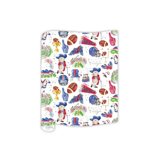 Handpainted Table Runner | Ole Miss Rebel