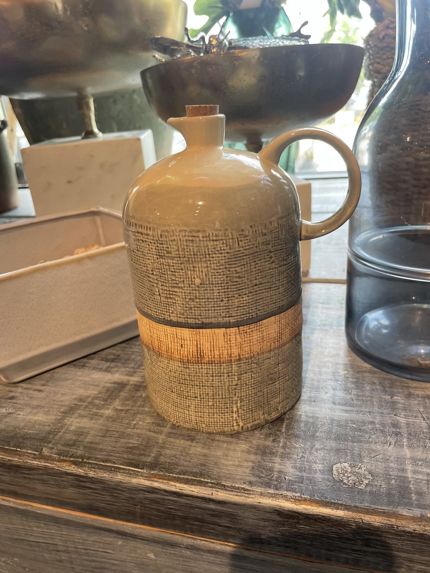 Ceramic Jug w/ Cork Stopper