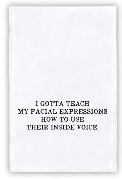 Facial Expressions Tea Towel