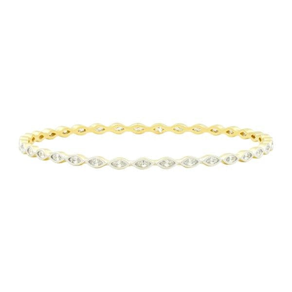 Fleur Bloom Empire Marquise Stone Slide on Bracelet