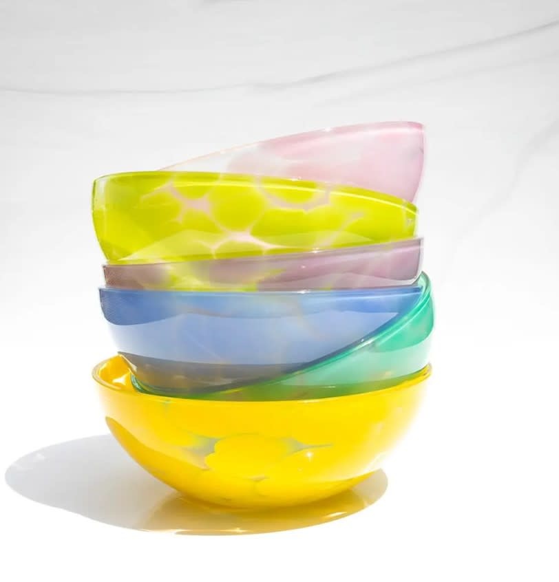 Hand Blown Fritsy Gather Bowl | 12oz