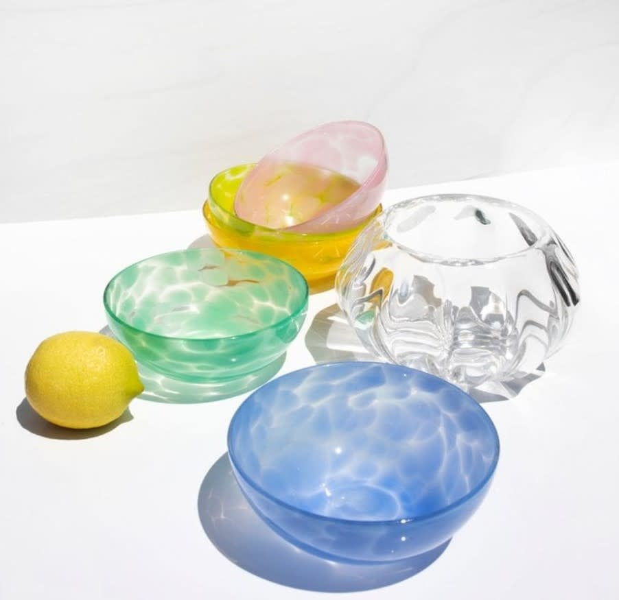 Hand Blown Fritsy Gather Bowl | 12oz