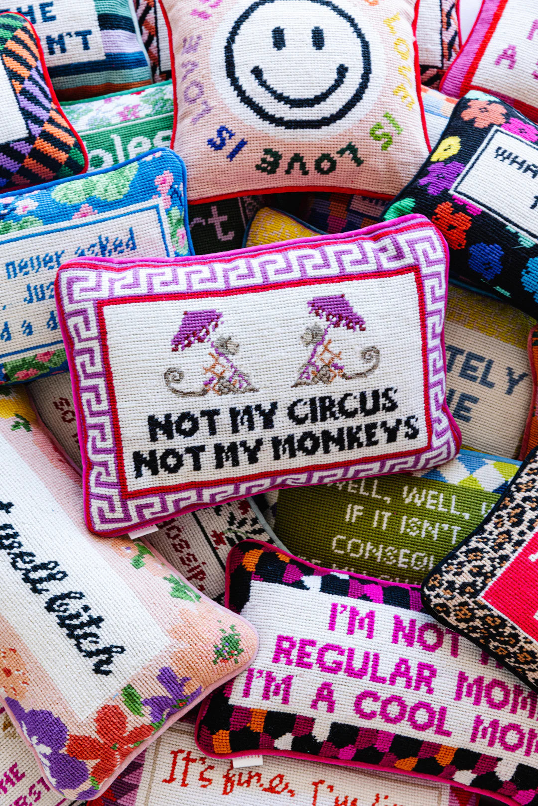 Needlepoint Pillow | Not My Circus