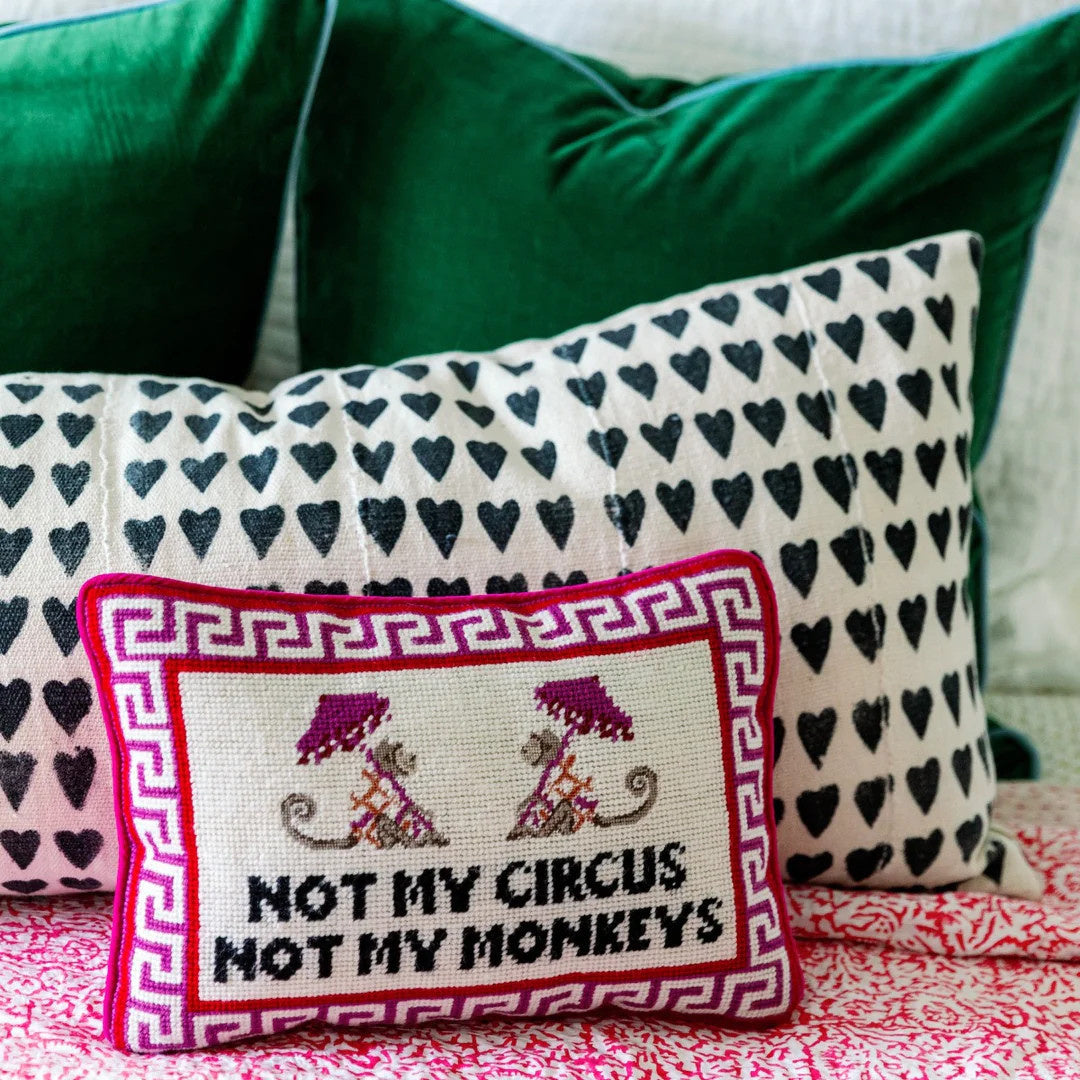 Needlepoint Pillow | Not My Circus