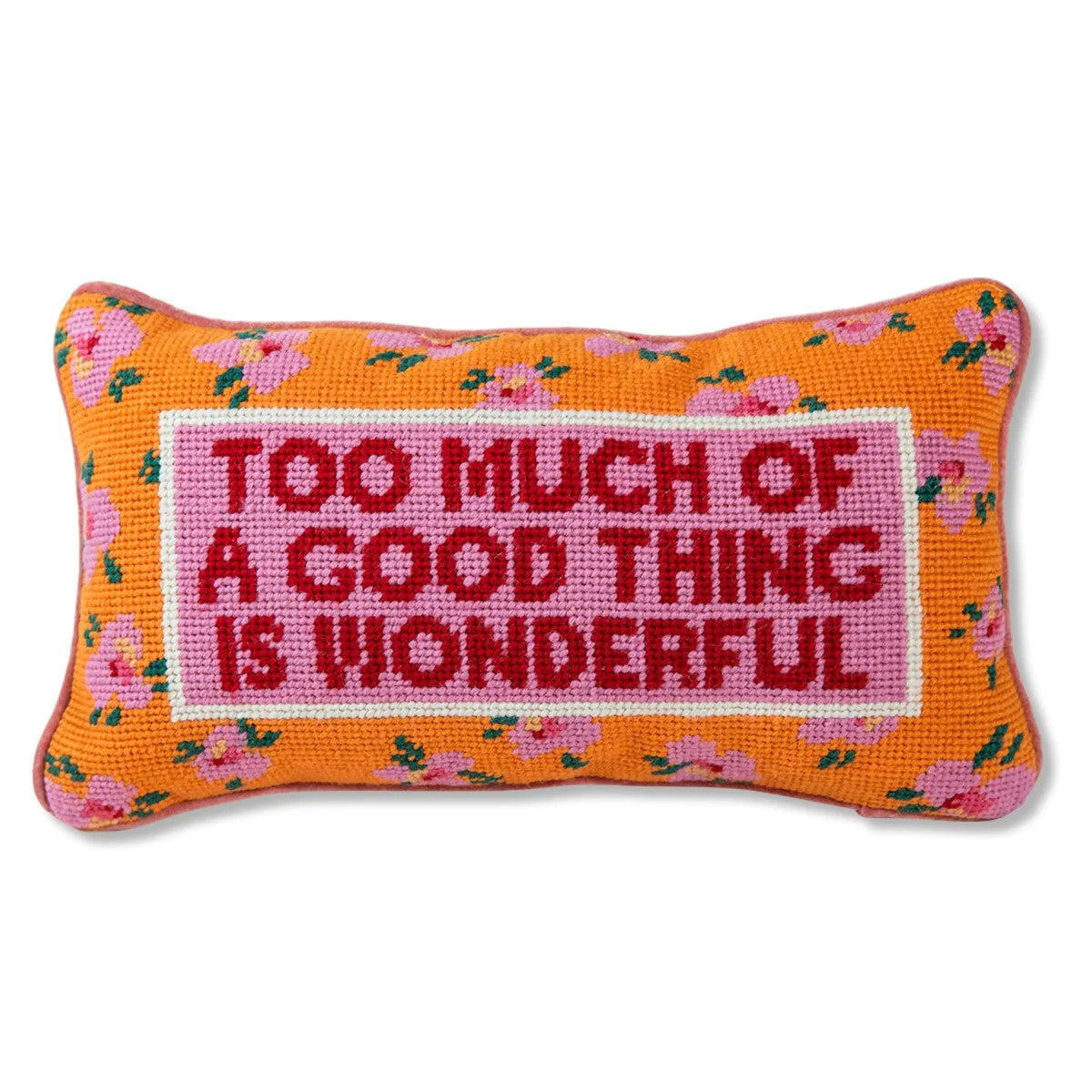 Needlepoint Pillow | Too Much of a Good Thing