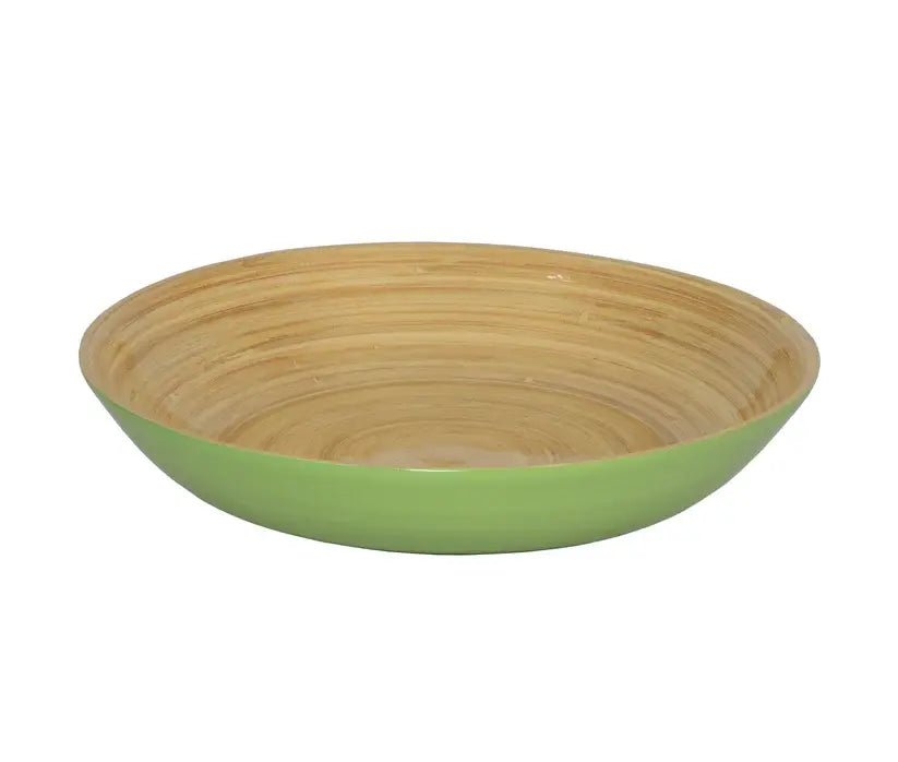 Bamboo Classic Fruit Bowl | 11.8 x 2in Pastel Green