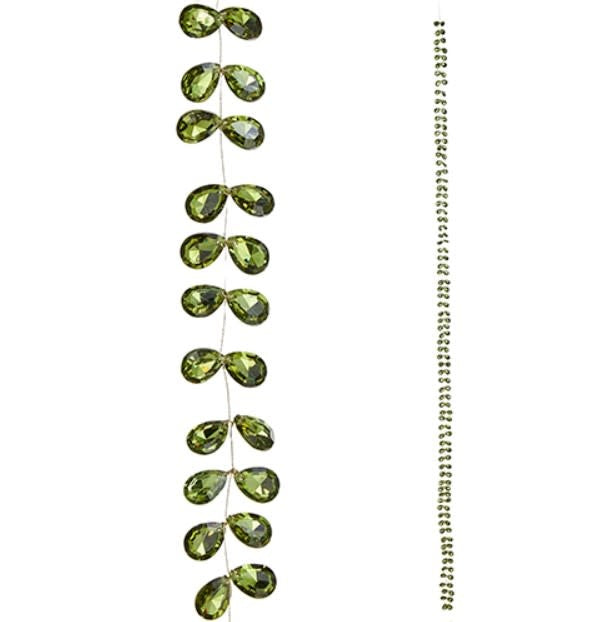 Green Jewel Garland | 5.5ft
