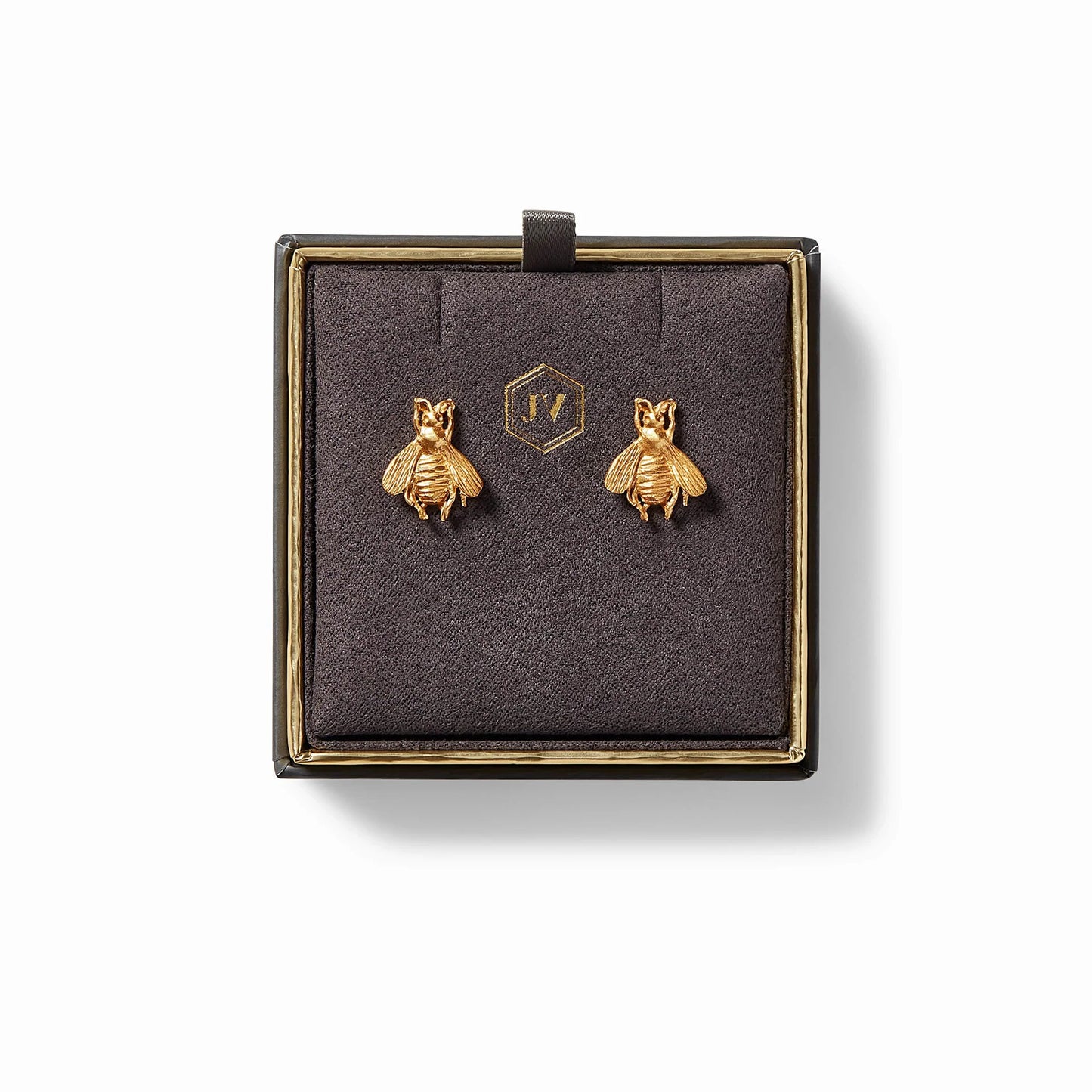 Bee Gold Stud Earrings | .75in