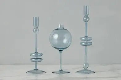 Denim Wine Glass Vase | 8.75in