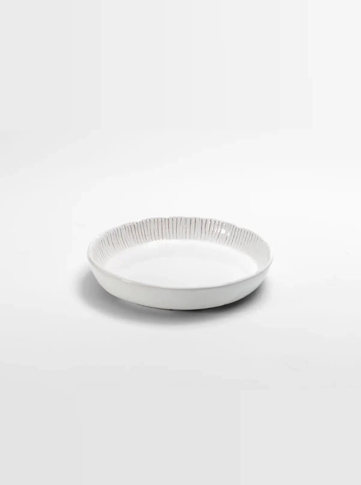 Graffito Ridged Salad Bowl | 8.5in White