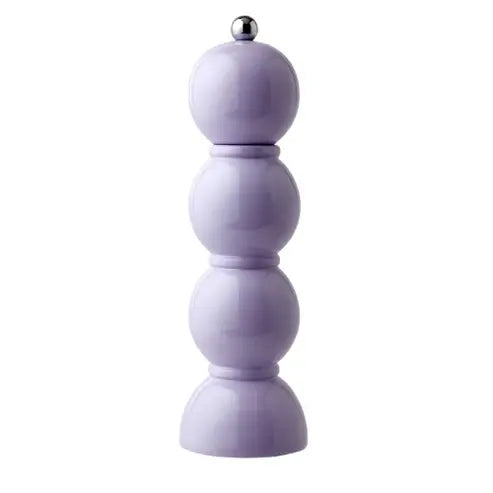 Bobbin Wood Lacquer Salt or Pepper Mill Grinder | 9.5in Lilac