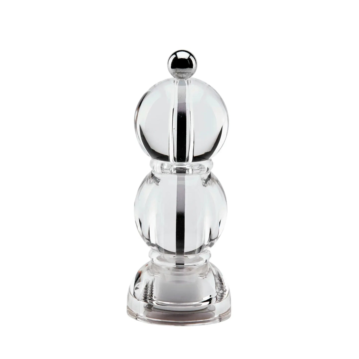 Mini Bobbin Acrylic Salt or Pepper Mill Grinder | 5.5in Ice Clear