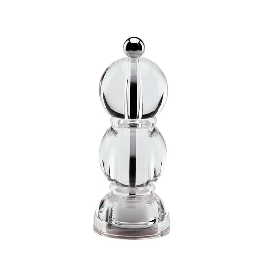Mini Bobbin Acrylic Salt or Pepper Mill Grinder | 5.5in Ice Clear