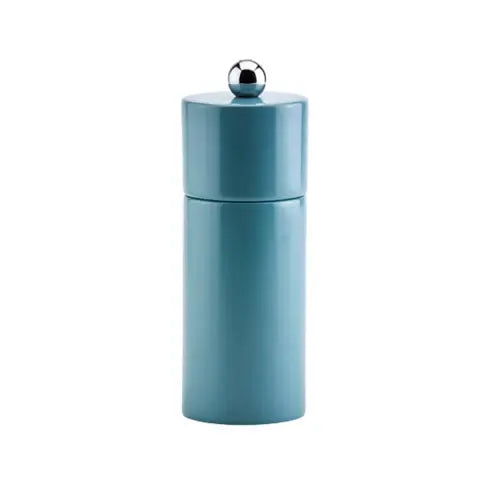 Mini Columnn Wood Lacquer Salt or Pepper Mill Grinder | 5.5in Chambray Blue
