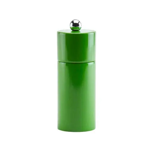 Mini Columnn Wood Lacquer Salt or Pepper Mill Grinder | 5.5in Leaf