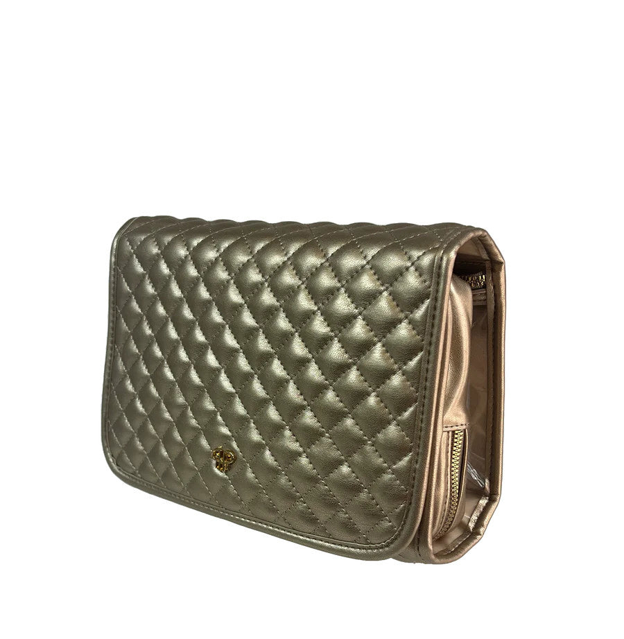 Toiletry Case | Gold Quilted