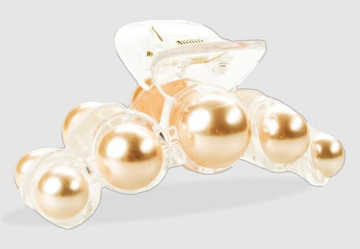 Audrey Pearl Clip | 6in White