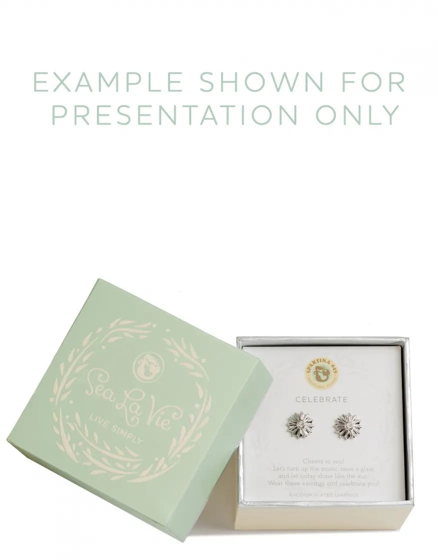 Have Faith Crystal Cross Silver Rhodium Plate Stud Earrings