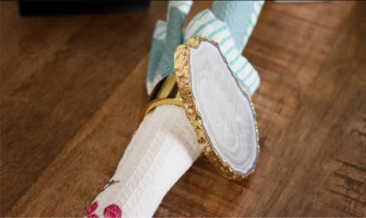 White Agate Napkin Ring