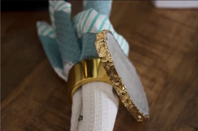White Agate Napkin Ring