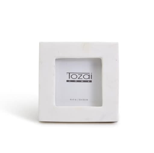 4x4 White Marble Picture Frame