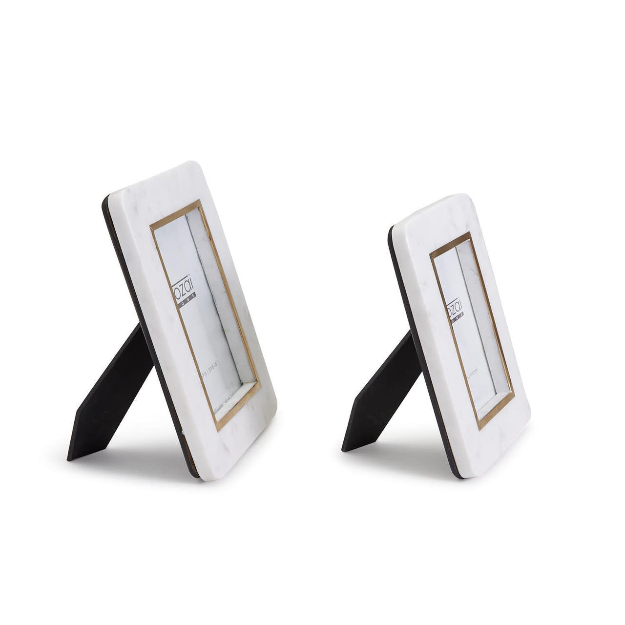 White Marble Gold Rim Frame