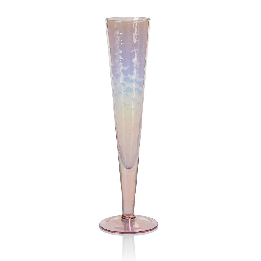 Hammered Glass Champagne Flute |