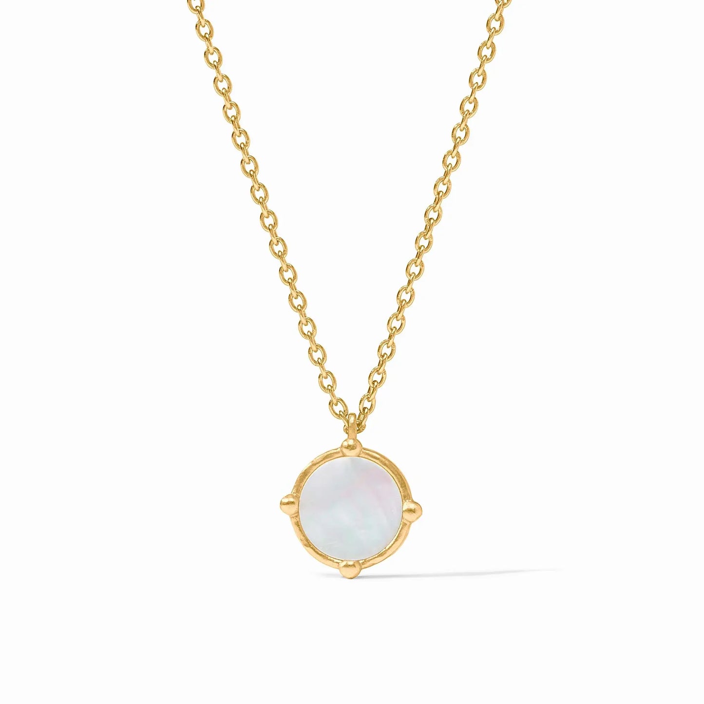 Honeybee Solitaire Necklace | 16.5-17.5in Mother of Pearl