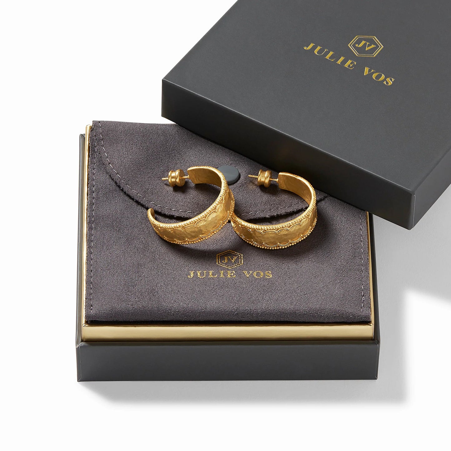 Trieste Gold Hoop Earrings | Small