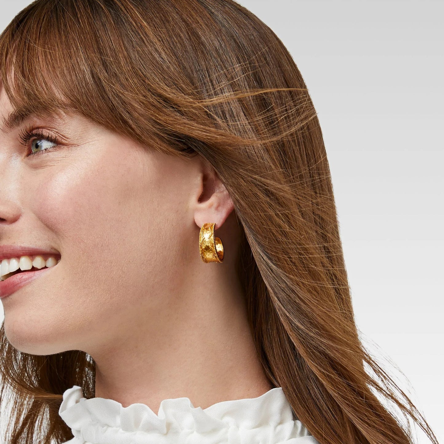 Trieste Gold Hoop Earrings | Small