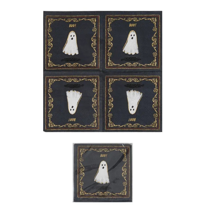 Boo Ghost Cocktail Napkins 50p | 4in