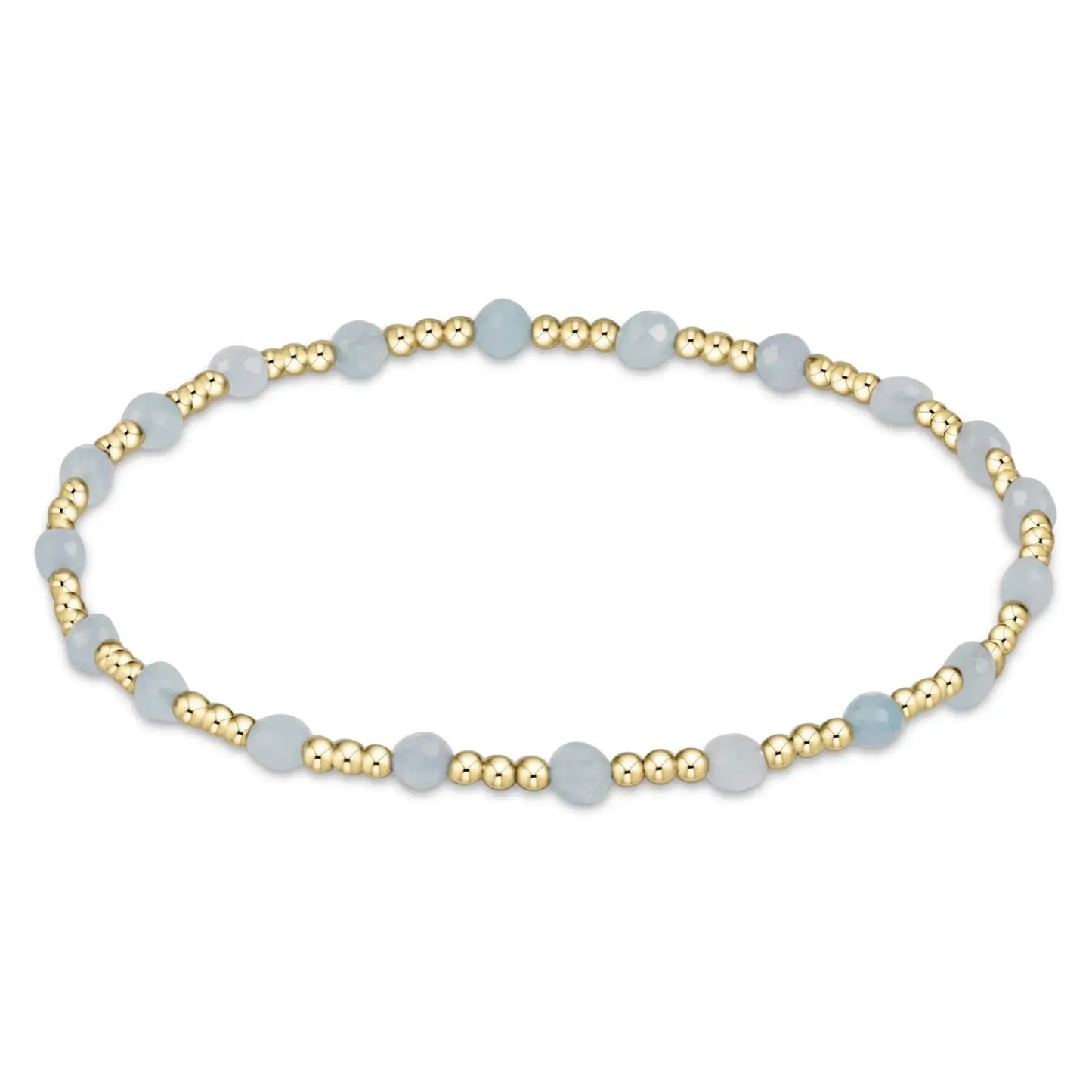 eNewton Extends Gemstone Sinceritey Bead Bracelet | Aquamarine 3mm