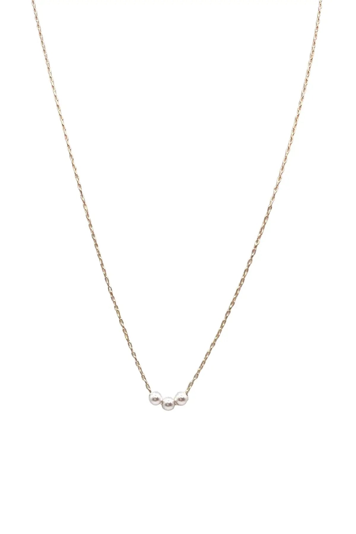 eNewton Joy Pearl Bead Gold Necklace | 16in