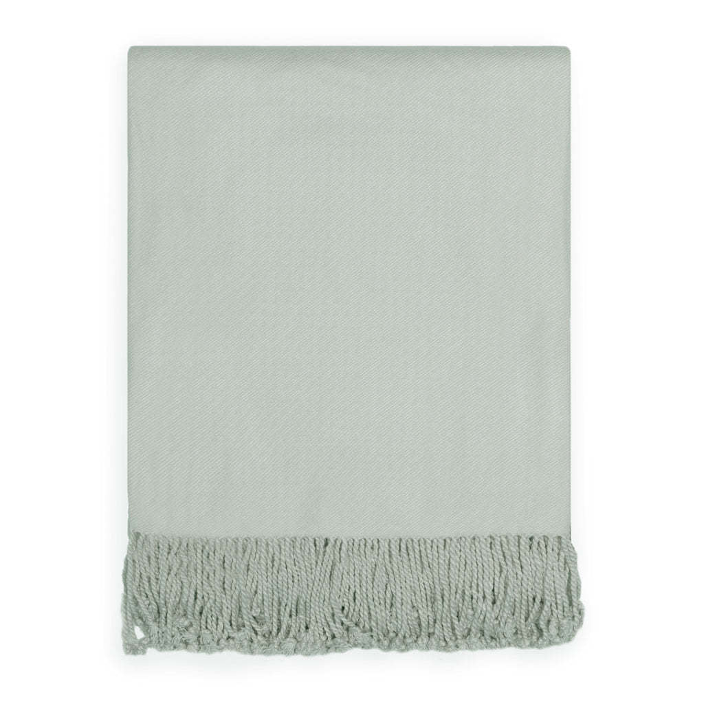 Fringed Throw Bamboo Rayon(50" X 70"-Sea Foam)