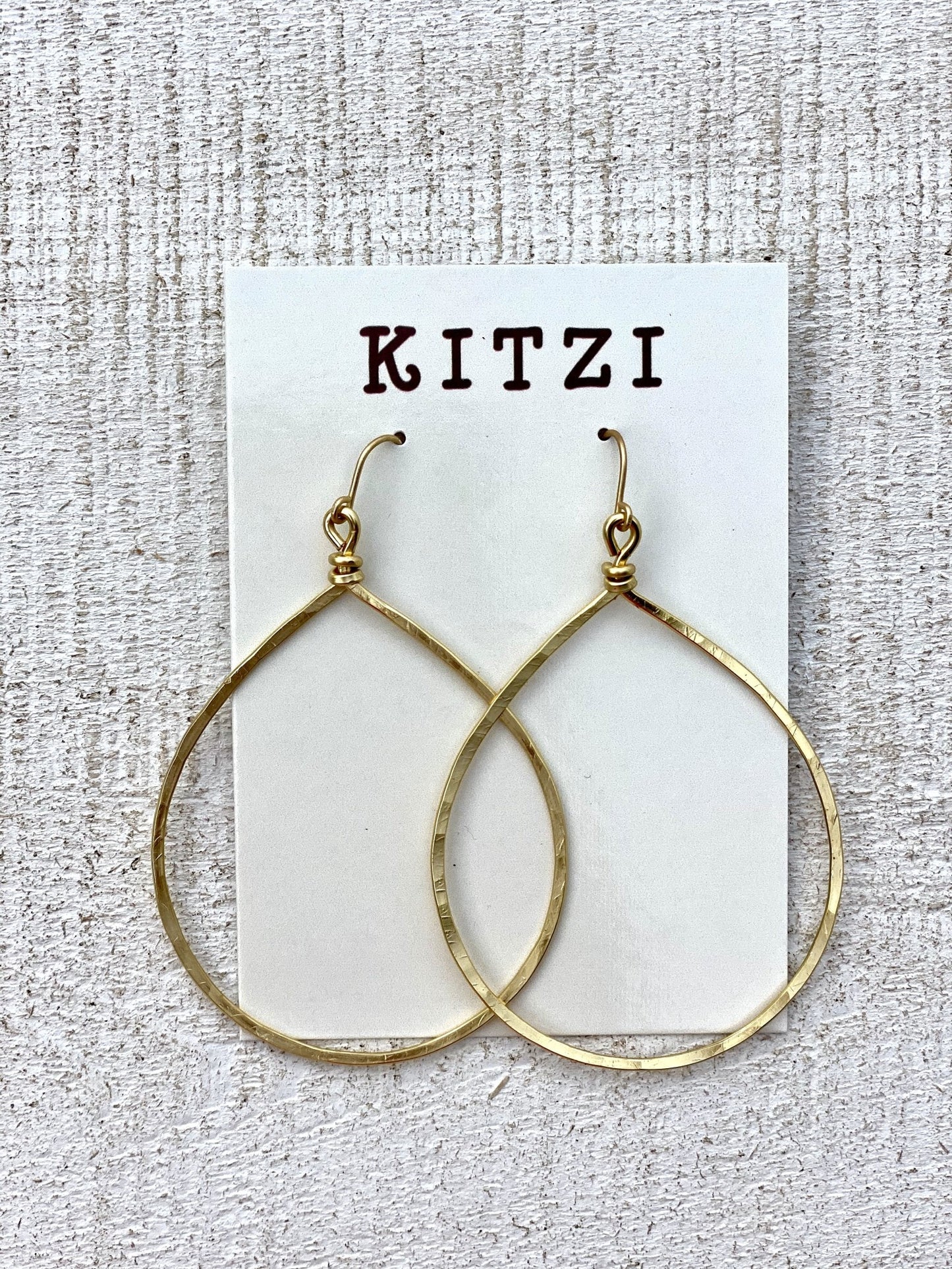 Kitzi Gold Teardrop Twist Earrings