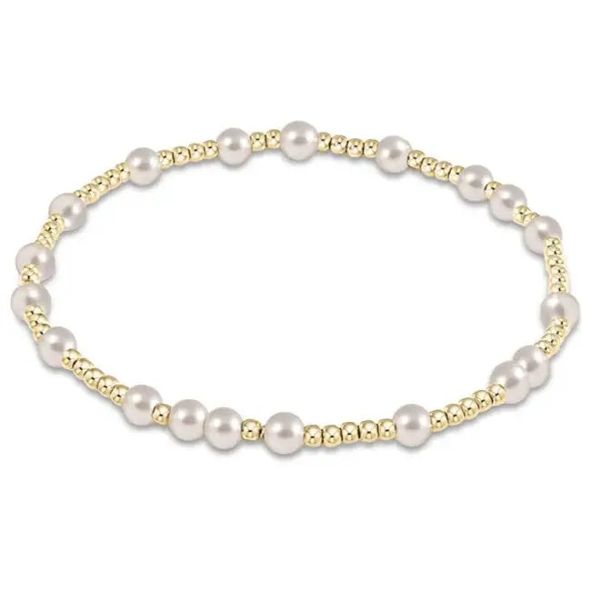 eNewton Extends Hope Unwritten Pearl 4mm Bead Bracelet