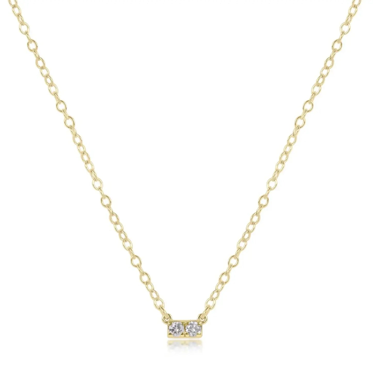 eNewton Diamond Significance Bar Necklace | Two 14k YG