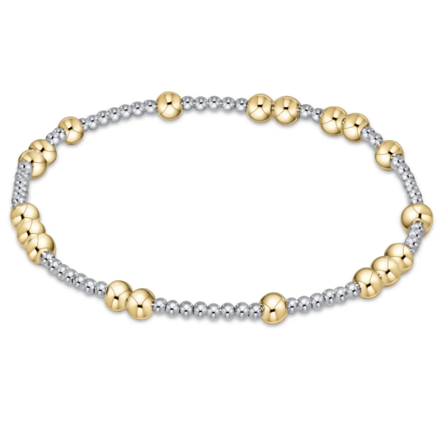 eNewton Hope Unwritten Bead Bracelet | 4mm Mixed Metal