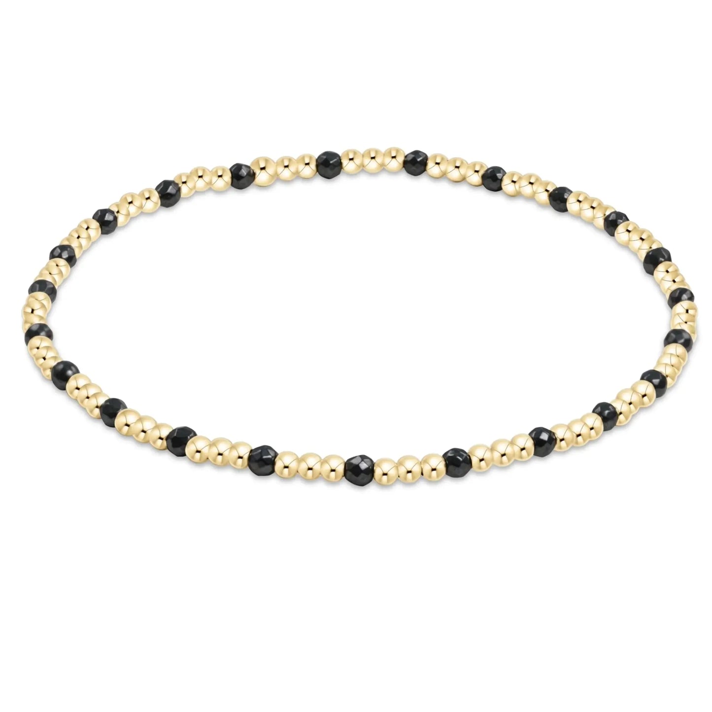 Gold Sincerity Gemstone Bracelet | Faceted Hematite