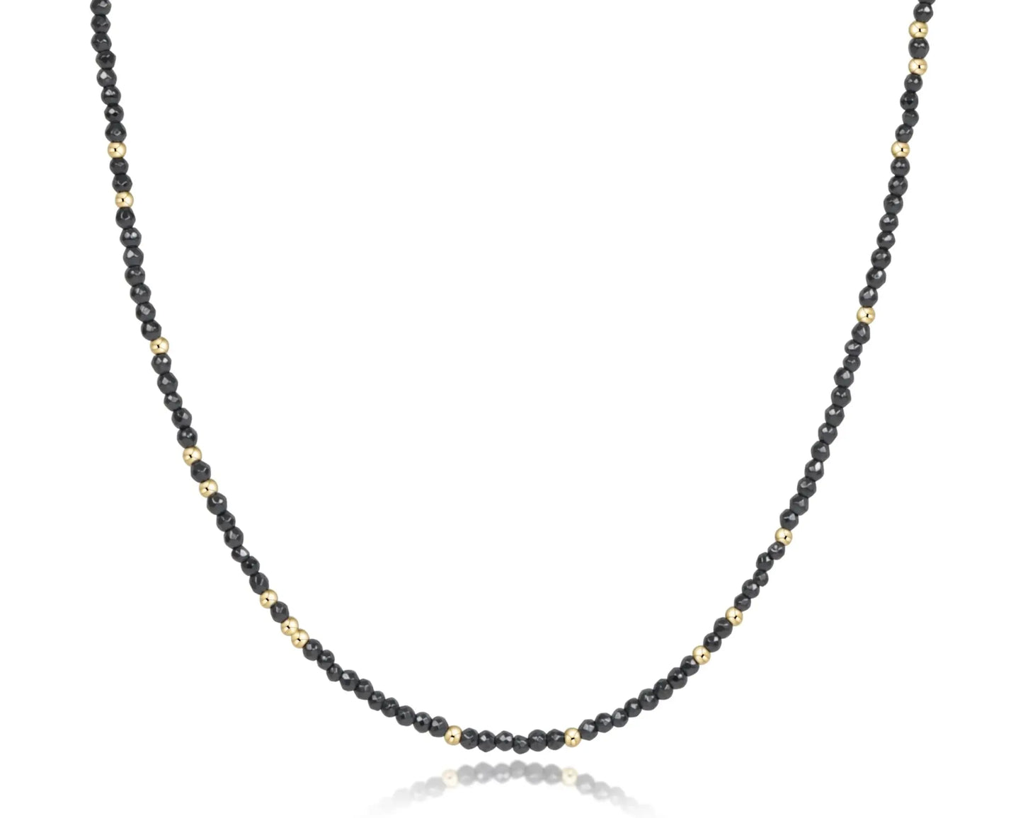 eNewton Choker Hope Unwritten Gemstone Necklace | 15in Faceted Hematite