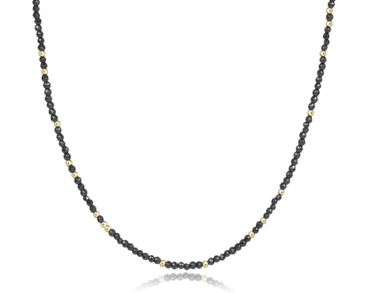 eNewton Choker Hope Unwritten Gemstone Necklace | 15in Faceted Hematite