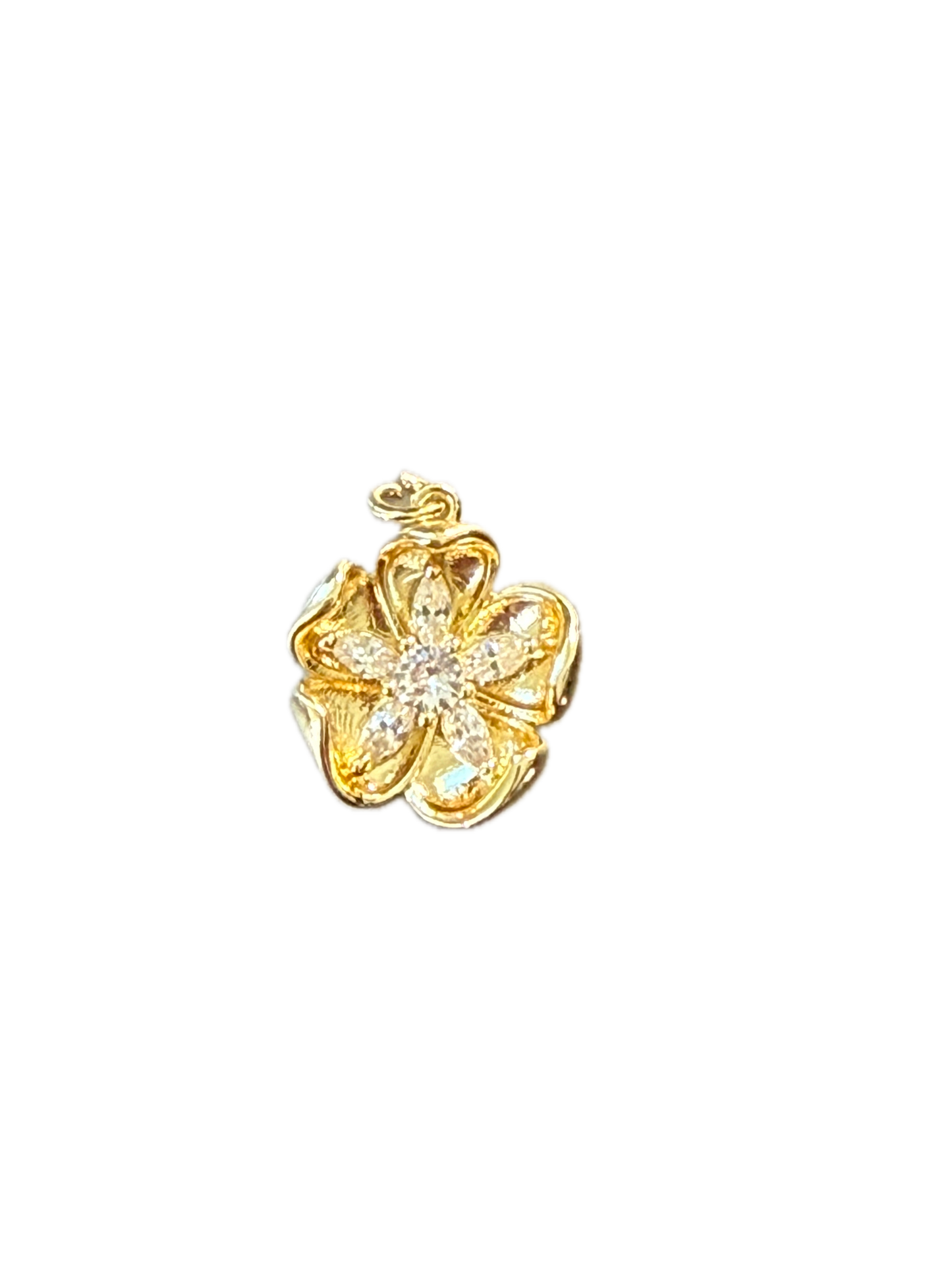Marquise Crystal Dimensional Flower Charm Pendant