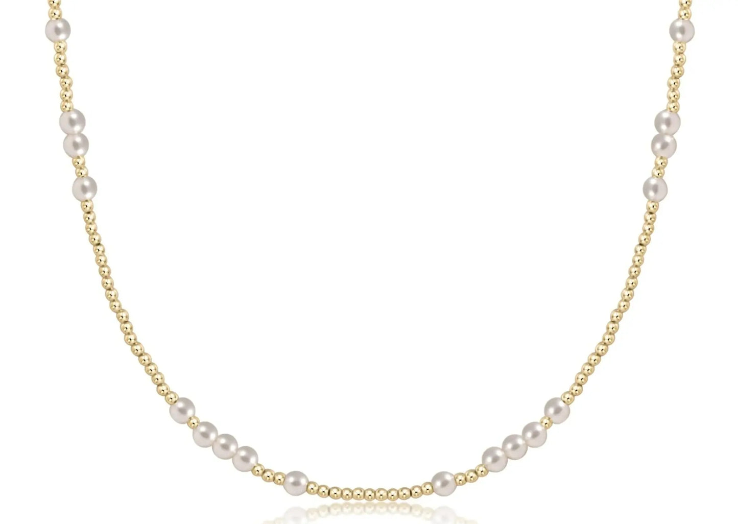 eNewton Hope Unwritten Pearl 4mm Choker Necklace | 17in