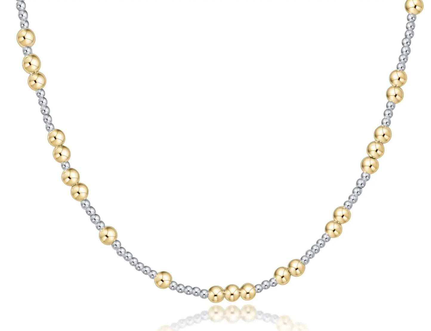 eNewton Hope Unwritten 4mm Mixed Metal Choker Necklace | 17in