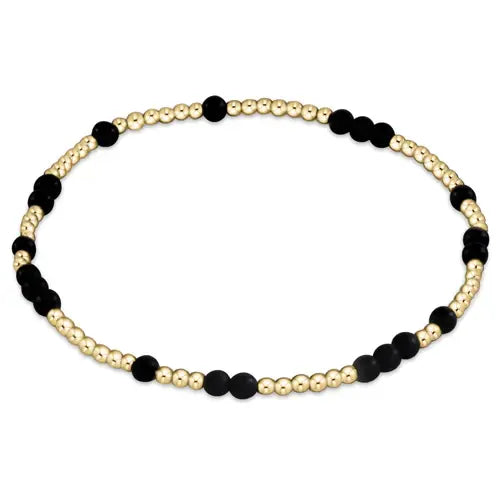 Hope Unwritten Gemstone Bracelet | Matte Onyx