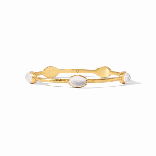 Ivy Stone Bangle | Iridescent Clear Crystal