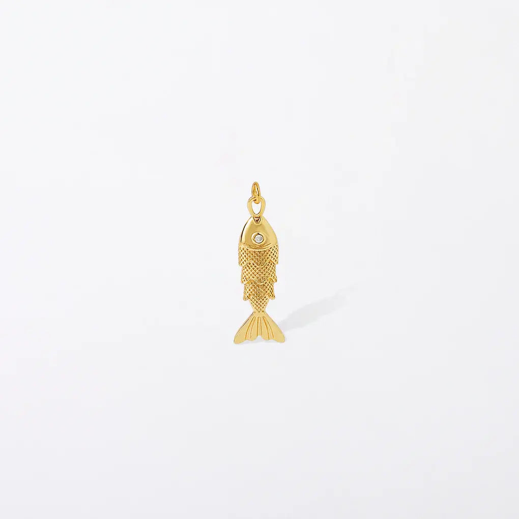 Gold Fish Charm Pendant