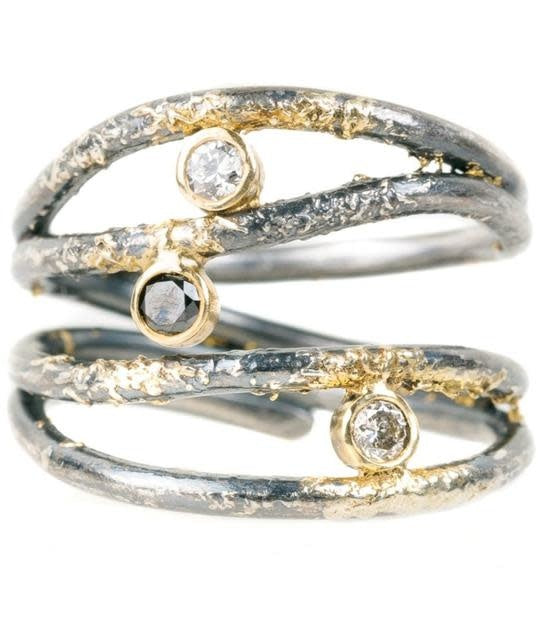 Diamond + Dust Orbit Ring